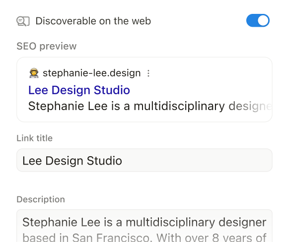 Notion Sites SEO title, description, and Open Graph configuration