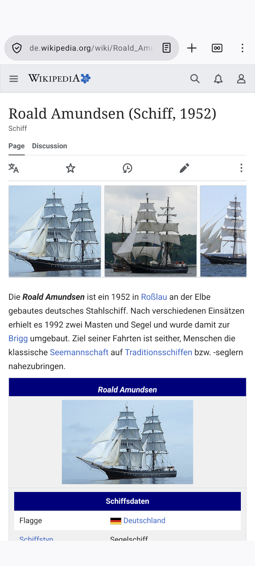 Wikipedia mobile reading interface showing clean typographic hierarchy and language switching